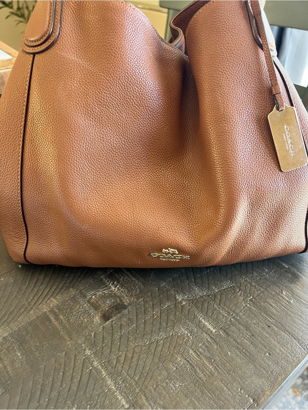 Coach Edie Cognac Shoulder Bag